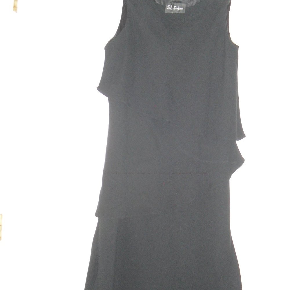 SL Fashions Black Dress - Tiered - Black Dress Size 12